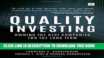 New Book Quality Investing: Owning the best companies for the long term