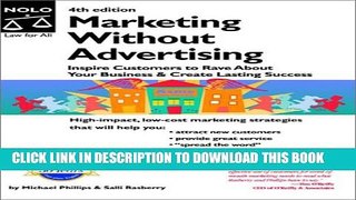 Collection Book Marketing Without Advertising: Inspire Customers to Rave About Your Business to