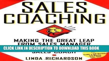 New Book Sales Coaching: Making the Great Leap from Sales Manager to Sales Coach