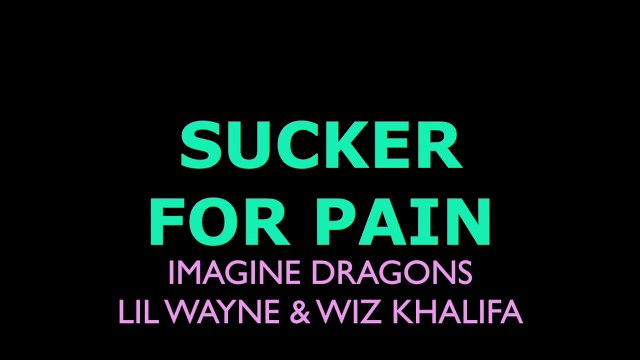 Imagine Dragons, Lil Wayne & Wiz Khalifa - Sucker For Pain Karaoke Instrumental Lyrics On Screen