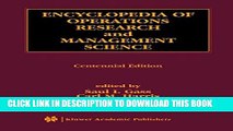 Collection Book Encyclopedia of Operations Research and Management Science