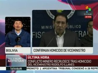 Tensión en Bolivia tras asesinato de viceministro