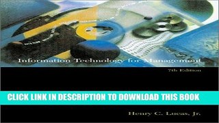 New Book Information Technology for Management