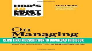 New Book HBR s 10 Must Reads on Managing People (with featured article â€œLeadership That Gets