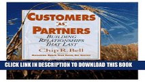New Book Customers As Partners: Building Relationships That Last