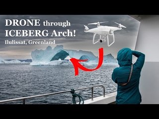 Photographer Flies Drone Through Arched Iceberg in Greenland