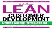 New Book Lean Customer Development: Building Products Your Customers Will Buy