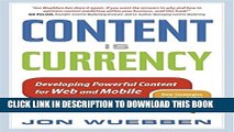 [PDF] Content is Currency: Developing Powerful Content for Web and Mobile Full Online