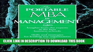 Collection Book The Portable MBA in Management