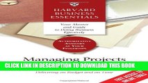 Collection Book Harvard Business Essentials Managing Projects Large and Small: The Fundamental