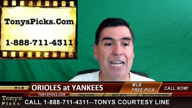 New York Yankees vs. Baltimore Orioles Free Pick Prediction MLB Baseball Odds Series Preview