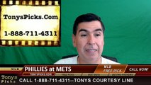 New York Mets vs. Philadelphia Phillies Free Pick Prediction MLB Baseball Odds Series Preview