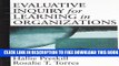 Collection Book Evaluative Inquiry for Learning in Organizations