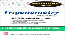 New Book Schaum s Outline of Trigonometry, 5th Edition: 618 Solved Problems   20 Videos (Schaum s