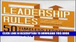Collection Book Leadership Rules: 50 Timeless Lessons for Leaders