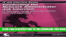 Collection Book Conducting the Network Administrator Job Interview: IT Manager Guide with Cisco