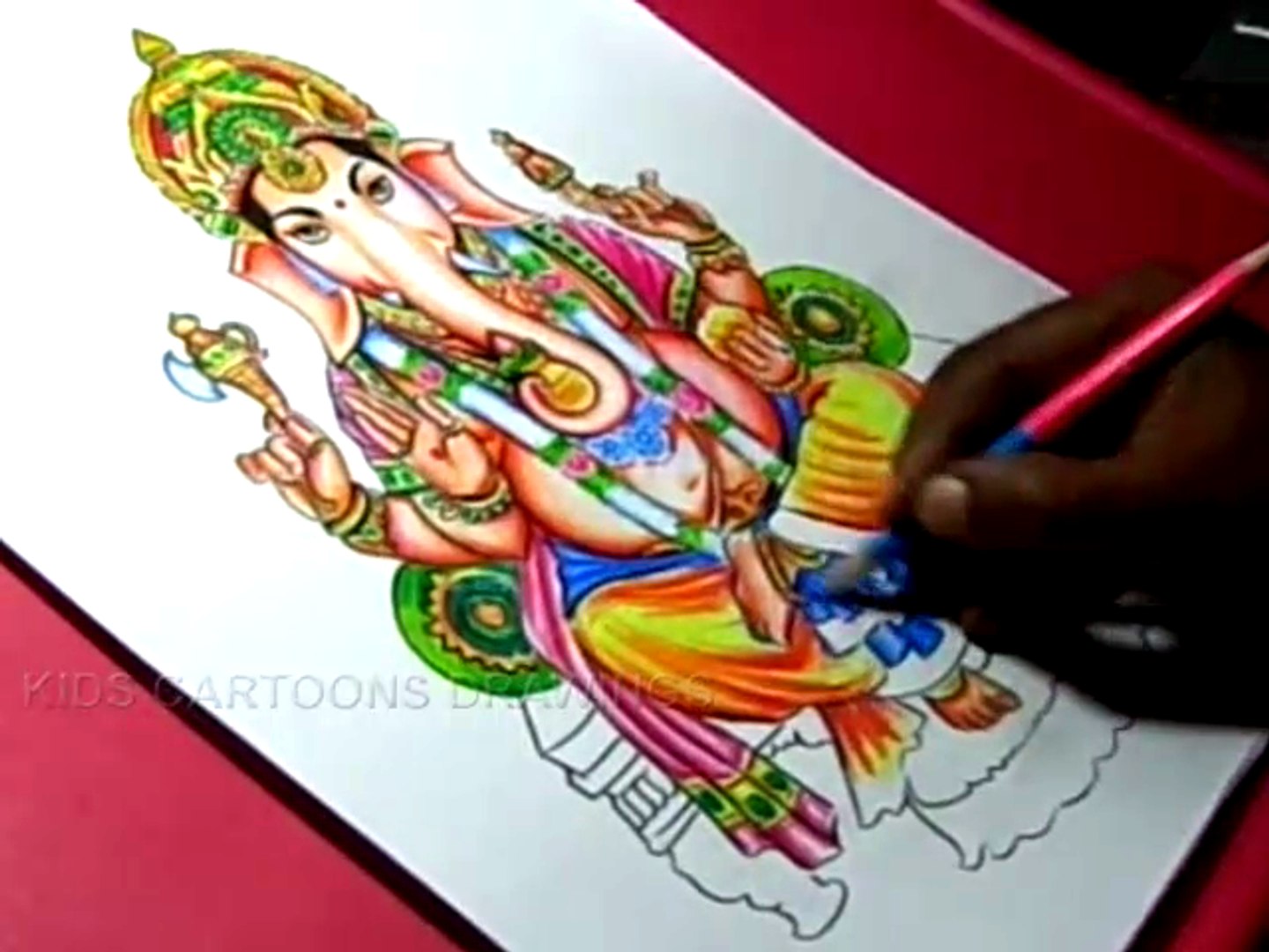 How to Draw Hindu God Lord GANESHA Drawing Step by Step for Kids - video  Dailymotion