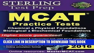 New Book Sterling Test Prep MCAT Practice Tests: Chemical   Physical + Biological   Biochemical
