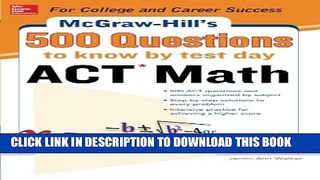 New Book 500 ACT Math Questions to Know by Test Day (Mcgraw Hill s 500 Questions to Know By Test
