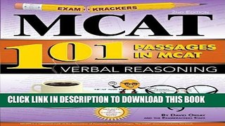 New Book Examkrackers 101 Passages in MCAT Verbal Reasoning