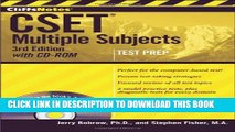 New Book CliffsNotes CSET: Multiple Subjects with CD-ROM, 3rd Edition