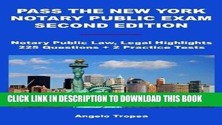 New Book Pass the New York Notary Public Exam Second Edition