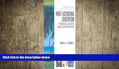 READ book  Post-Licensing Education for RE Sales Associates, 7th Edition READ ONLINE