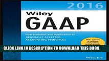 New Book Wiley GAAP 2016: Interpretation and Application of Generally Accepted Accounting