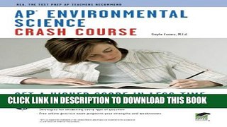 New Book APÂ® Environmental Science Crash Course Book + Online (Advanced Placement (AP) Crash