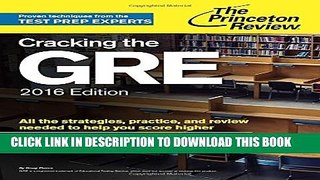 Collection Book Cracking the GRE with 4 Practice Tests, 2016 Edition (Graduate School Test