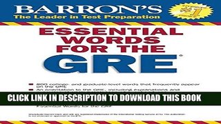 New Book Essential Words for the GRE, 4th Edition (Barron s Essential Words for the GRE)