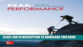 New Book Peak Performance: Success in College and Beyond