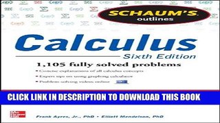 New Book Schaum s Outline of Calculus, 6th Edition: 1,105 Solved Problems + 30 Videos (Schaum s