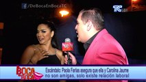 Paola Farías asegura que ella y Carolina Jaume no son amigas, solo existe relación laboral