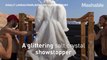 Artist leaves dress in the Dead Sea and it turns into a glittering masterpiece