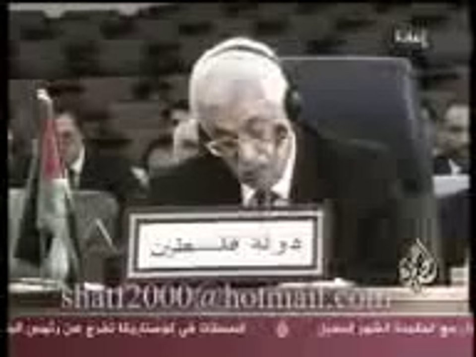 معمر القذافي حلّ مشكل فلسطين واسرائيل  شاهد و استمع