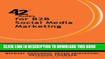 New Book 42 Rules for B2B Social Media Marketing: Learn Proven Strategies and Field-Tested Tactics