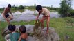 khmer countryside Fishing at siem reap province Cambodia Traditional Fishing part1