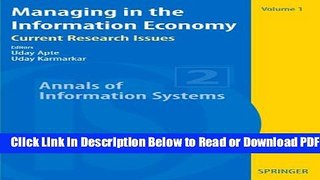 [Get] Managing in the Information Economy: Current Research Issues (Annals of Information Systems)