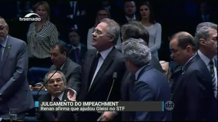 Impeachment: Segundo dia de julgamento tem bate-boca entre Renan e Gleisi