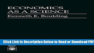 [Get] Economics As a Science (Exxon Education Foundation series on rhetoric and political
