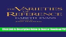 [Get] The Varieties of Reference (Clarendon Paperbacks) Free New