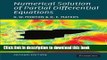 Read Numerical Solution of Partial Differential Equations: An Introduction  Ebook Free