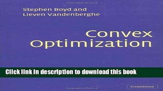 Read Convex Optimization  Ebook Free