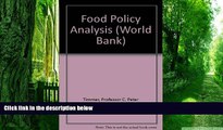 Big Deals  Food Policy Analysis (World Bank)  Best Seller Books Best Seller