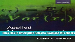 [Reads] Applied Macroeconometrics Online Ebook