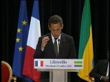 Sarko s'exprime devant les Parlementaires Gabonais
