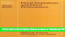 [Get] Fiscal Institutions and Fiscal Performance (National Bureau of Economic Research Conference