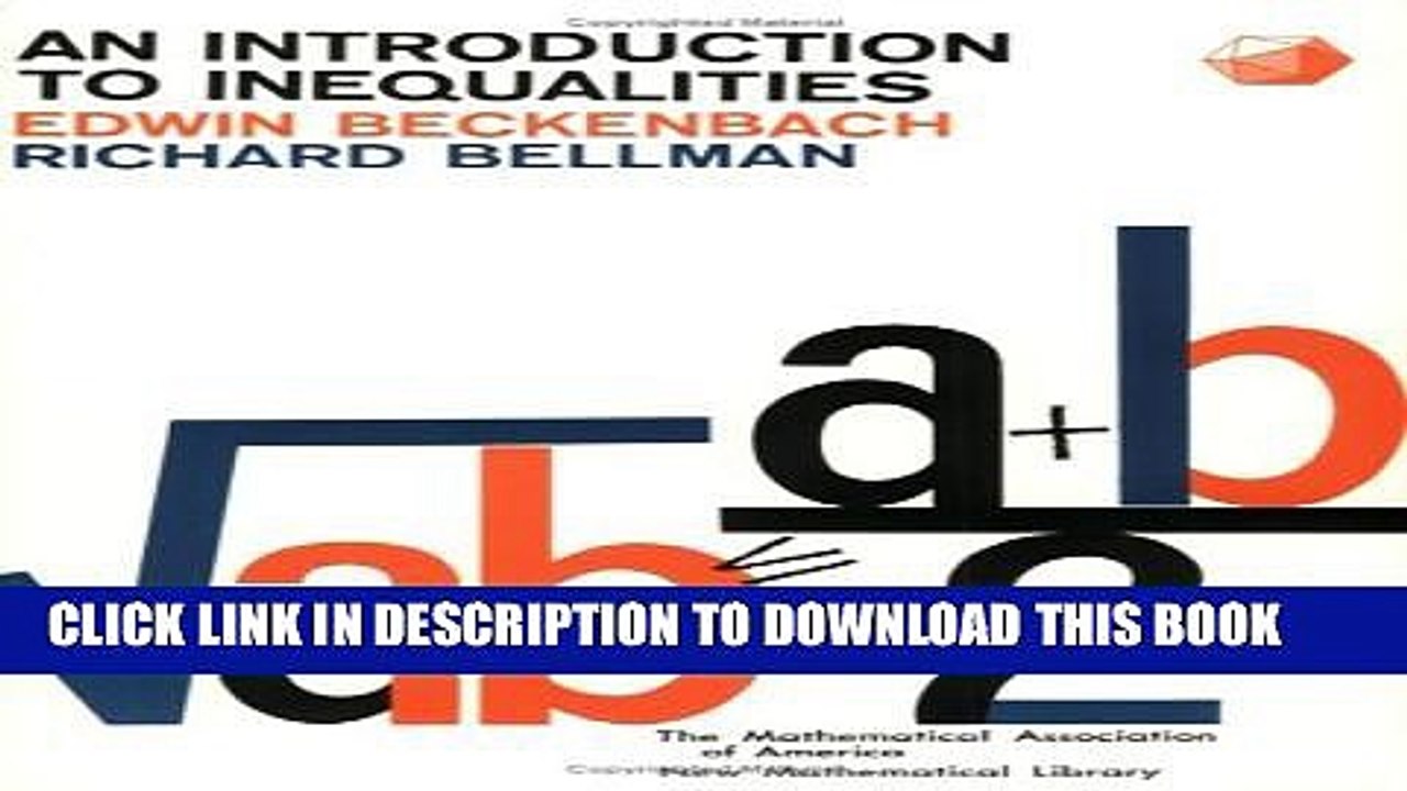 [Download] Introduction to Inequalities (New Mathematical Library) Paperback Free