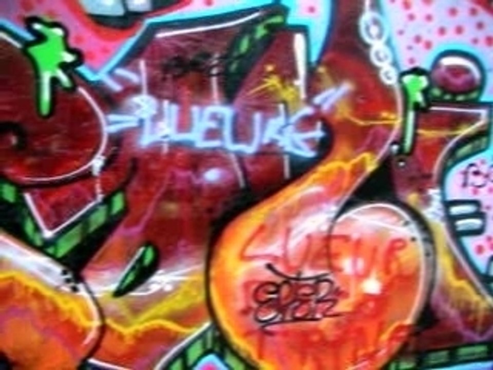 Graff sur les murs situé sur l'aqueduc de la Vanne